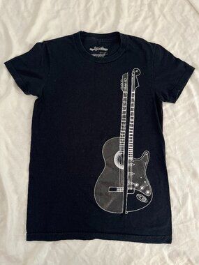 Guitar shirt electric and acoustic Living in Harmony Threadless design cotton